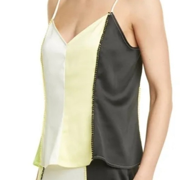 Stine  Goya  Penny Colorblock pom cami tnak top XS NWT - Picture 1 of 8